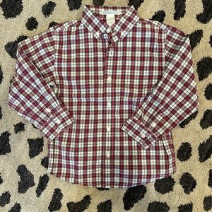 Janie and Jack boys’ plaid button-down long-sleeved shirt, size 4